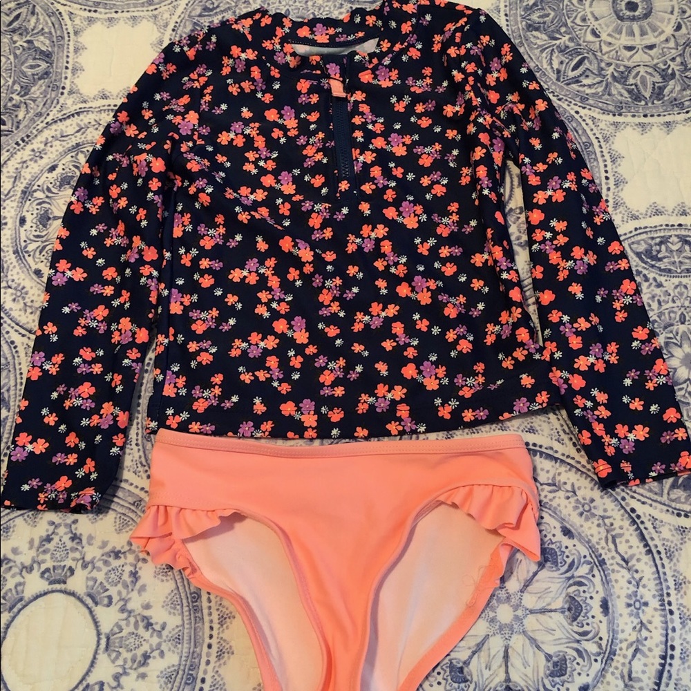 Carter's Floral 2-Piece Rashguard Set 5T Girl